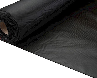 Tentdoek nylon, waterdicht, ultra lichtgewicht, 150 cm, zwart, 45 gr/m²