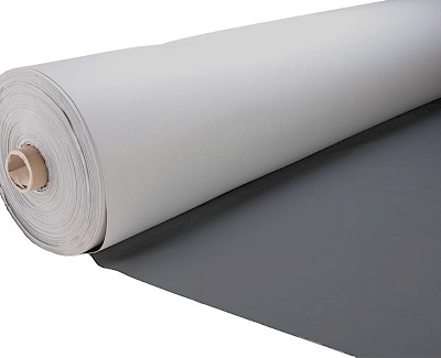 Waterdichte stretch stof, polyester, 150 cm, grijs